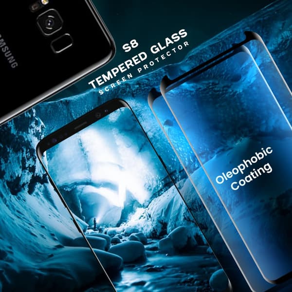 2-Pack Samsung Galaxy S8 - Härdat Glas 9H - Super Kvalitet 3D Skärmskydd