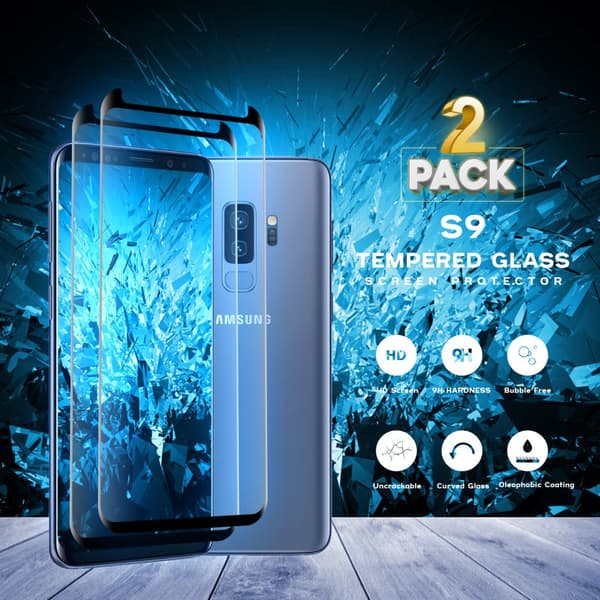 2-Pack Samsung Galaxy S9 - Härdat Glas 9H - Super Kvalitet 3D Skärmskydd