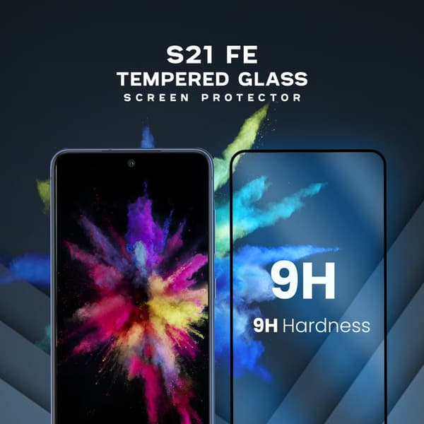 Samsung Galaxy S21 FE - Härdat glas 9H - Super kvalitet 3D Skärmskydd