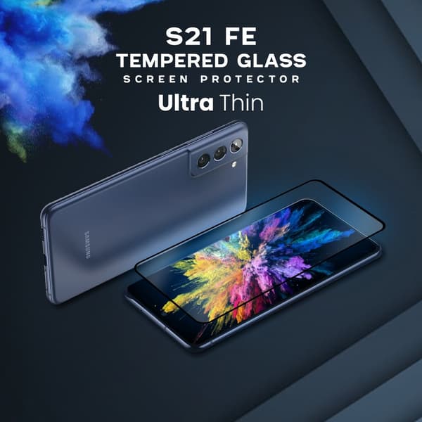 Samsung Galaxy S21 FE - Härdat glas 9H - Super kvalitet 3D Skärmskydd