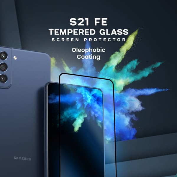 Samsung Galaxy S21 FE - Härdat glas 9H - Super kvalitet 3D Skärmskydd