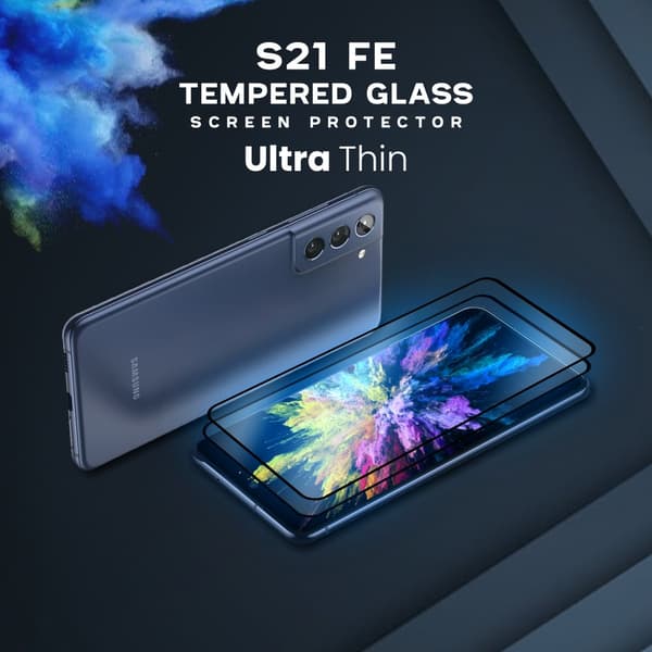 2-Pack Samsung Galaxy S21 FE - Härdat glas 9H-Super kvalitet 3D Skärmskydd