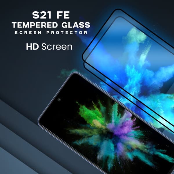 2-Pack Samsung Galaxy S21 FE - Härdat glas 9H-Super kvalitet 3D Skärmskydd