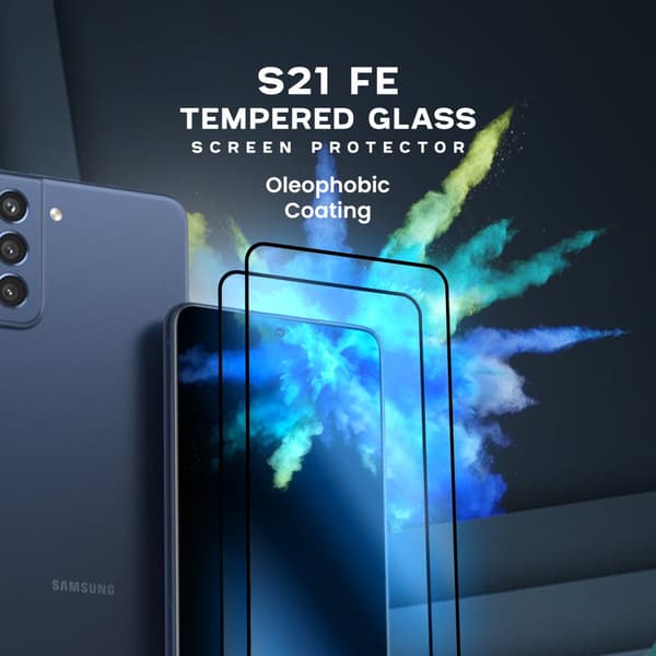 2-Pack Samsung Galaxy S21 FE - Härdat glas 9H-Super kvalitet 3D Skärmskydd