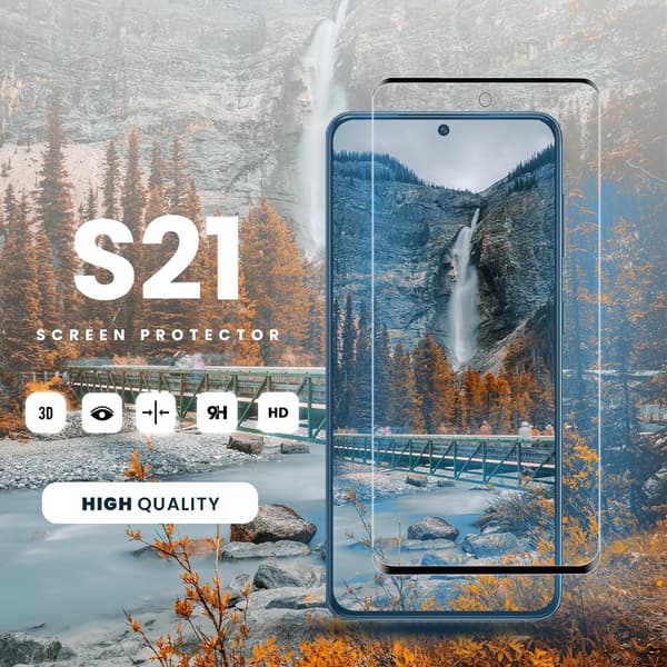 Samsung Galaxy S21 - Härdat glas 9H - Super kvalitet 3D Skärmskydd