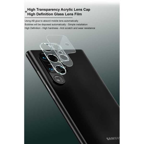 Samsung S22 Ultra -kameran linssisuojus karkaistua lasia