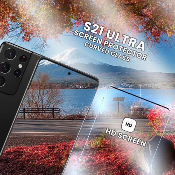 Samsung Galaxy S21 ULTRA - Härdat glas 9H - Super kvalitet 3D Skärmskydd