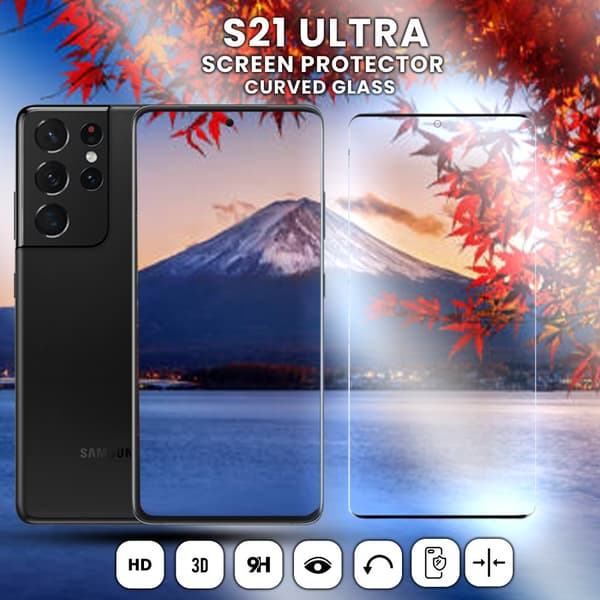 Samsung Galaxy S21 ULTRA - Härdat glas 9H - Super kvalitet 3D Skärmskydd