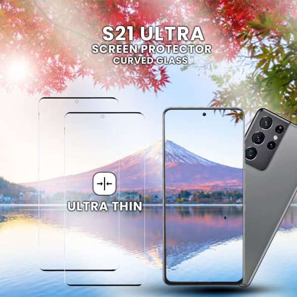 2-Pack Samsung Galaxy S21 ULTRA - Härdat glas 9H-Super kvalitet 3D Skärmskydd