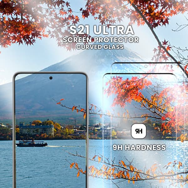 2-Pack Samsung Galaxy S21 ULTRA - Härdat glas 9H-Super kvalitet 3D Skärmskydd