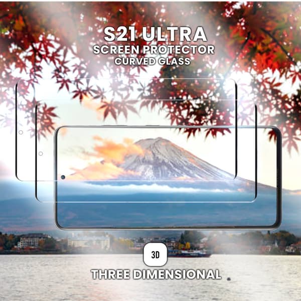 2-Pack Samsung Galaxy S21 ULTRA - Härdat glas 9H-Super kvalitet 3D Skärmskydd