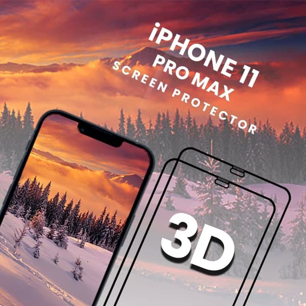2- Pack iPhone 11 PRO MAX - Härdat Glas 9H - Super Kvalitet 3D Skärmskydd