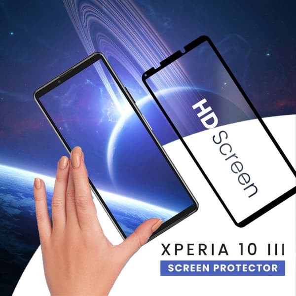 Sony Xperia 10 III - Härdat glas 9H-Super Kvalitet 3D Skärmskydd