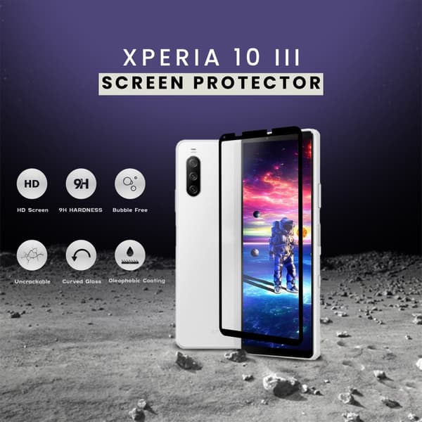 Sony Xperia 10 III - Härdat glas 9H-Super Kvalitet 3D Skärmskydd