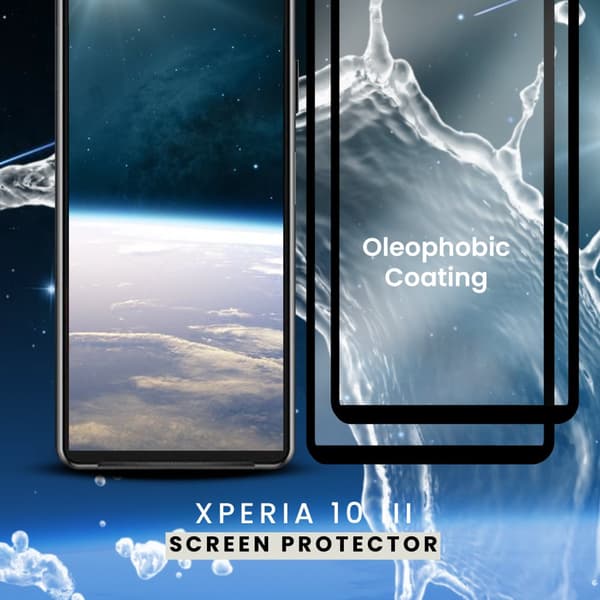 2 Pack Sony Xperia 10 III - Härdat glas 9H - Super Kvalitet 3D Skärmskydd