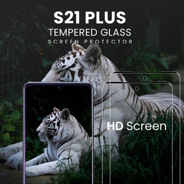 2-Pack Samsung Galaxy S21 PLUS - Härdat glas 9H-Super kvalitet 3D Skärmskydd
