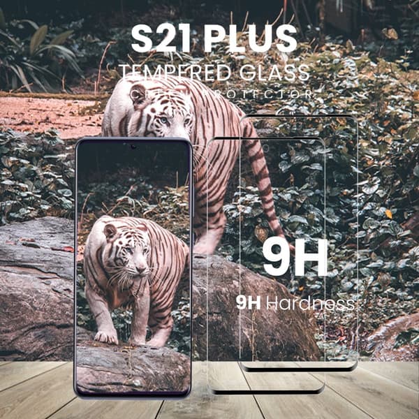 2-Pack Samsung Galaxy S21 PLUS - Härdat glas 9H-Super kvalitet 3D Skärmskydd
