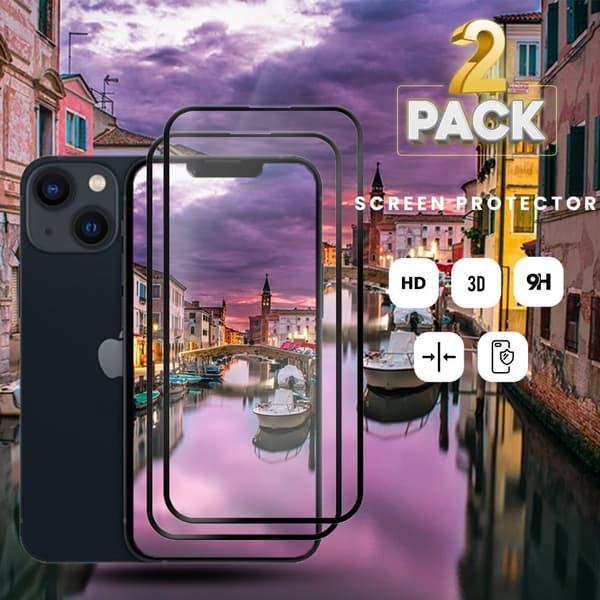 2-Pack iPhone 13 MINI - Härdat Glas 9H - Super Kvalitet 3D Skärmskydd