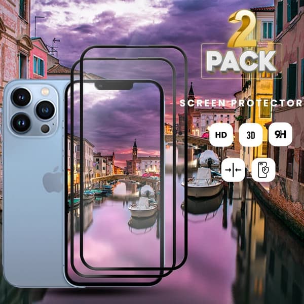 2-Pack iPhone 13 PRO - Härdat Glas 9H - Super Kvalitet 3D Skärmskydd