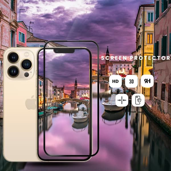 iPhone 13 PRO MAX - Härdat Glas 9H - Super Kvalitet 3D Skärmskydd