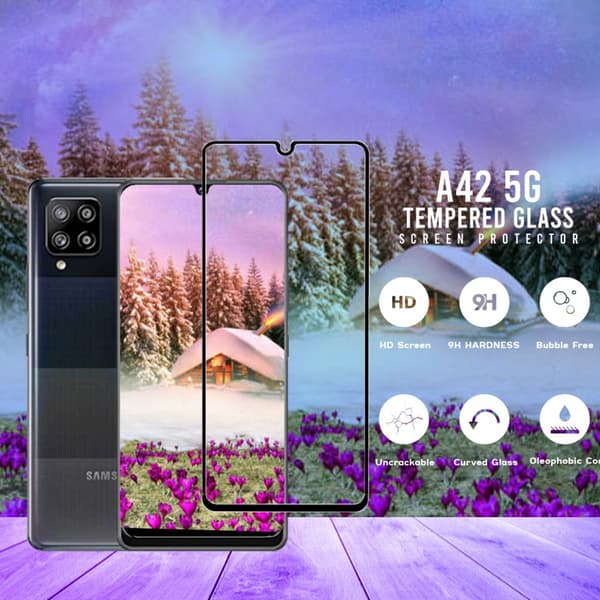 Samsung Galaxy A42 5G - Härdat Glas 9H - Super Kvalitet 3D Skärmskydd