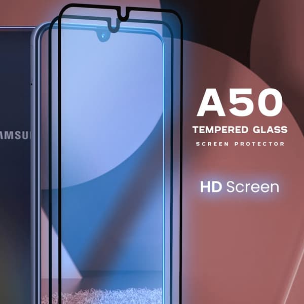 2 Pack Samsung Galaxy A50- Härdat Glas 9H - Super kvalitet 3D Skärmskydd
