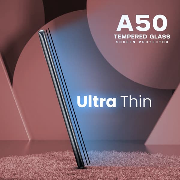 2 Pack Samsung Galaxy A50- Härdat Glas 9H - Super kvalitet 3D Skärmskydd