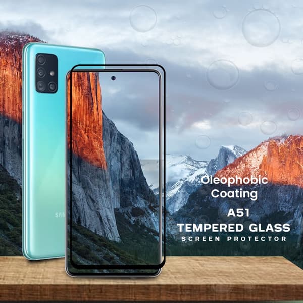 Samsung Galaxy A51 - Härdat glas 9H-Super kvalitet 3D Skärmskydd