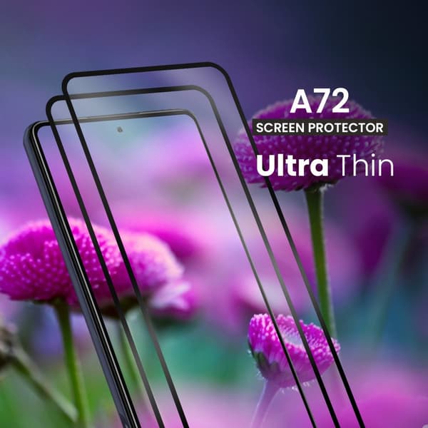 2-Pack Samsung Galaxy A72 - Härdat Glas 9H - Super kvalitet 3D Skärmskydd
