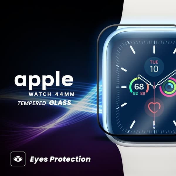 Apple Watch 44mm – Härdat glas 9H – Super kvalitet 3D Skärmskydd