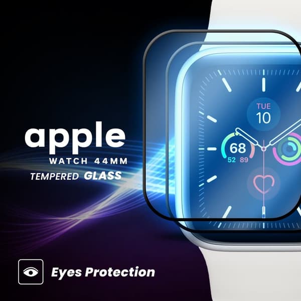 2-Pack Apple Watch 44mm - Härdat glas 9H - Super kvalitet 3D Skärmskydd