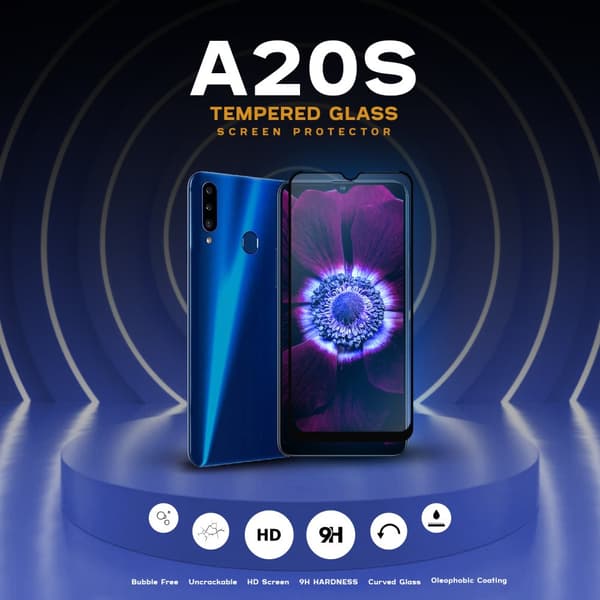 Samsung Galaxy A20s - Härdat Glas 9H - Super Kvalitet 3D Skärmskydd
