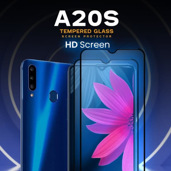 2-Pack Samsung Galaxy A20s - Härdat Glas 9H - Super Kvalitet 3D Skärmskydd