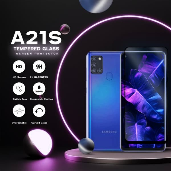 Samsung Galaxy A21s - Härdat Glas 9H - Super Kvalitet 3D Skärmskydd