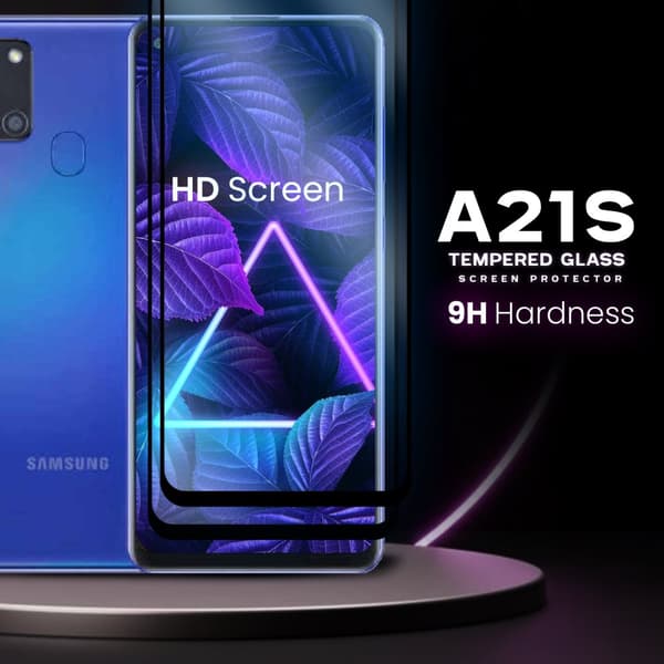 2-Pack Samsung Galaxy A21s - Härdat Glas 9H - Super Kvalitet 3D Skärmskydd