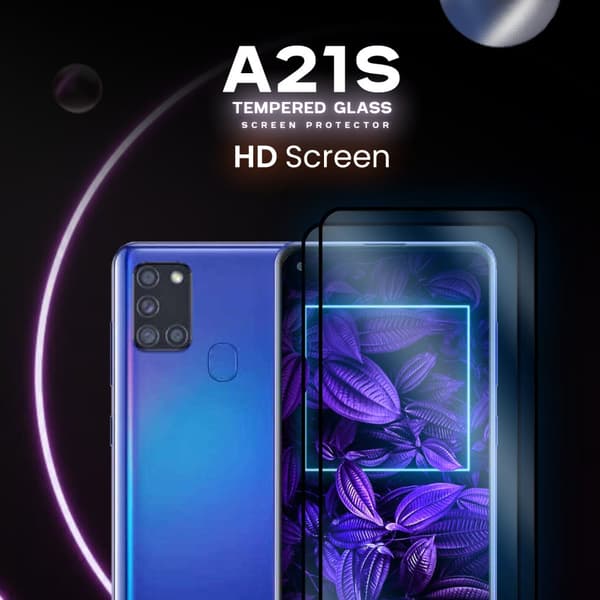 2-Pack Samsung Galaxy A21s - Härdat Glas 9H - Super Kvalitet 3D Skärmskydd