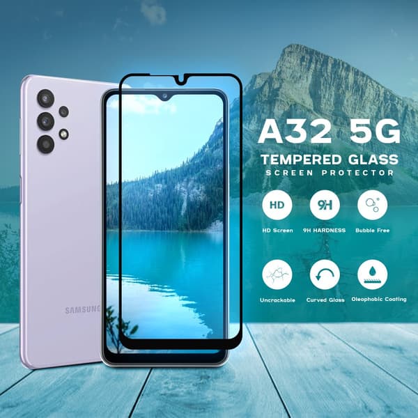 Samsung Galaxy A32 5G - Härdat Glas 9H - Super Kvalitet 3D Skärmskydd