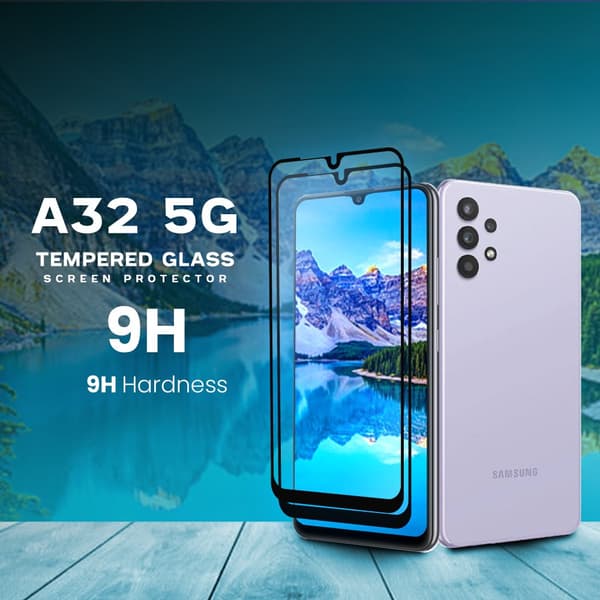 2-Pack Samsung Galaxy A32 5G - Härdat Glas 9H - Super Kvalitet 3D Skärmskydd