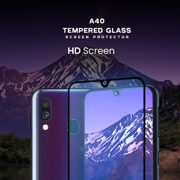 Samsung Galaxy A40 - Härdat Glas 9H - Super Kvalitet 3D Skärmskydd