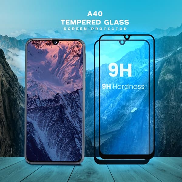 2-Pack Samsung Galaxy A40 - Härdat Glas 9H - Super kvalitet 3D Skärmskydd