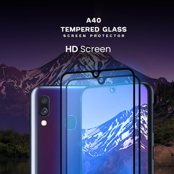 2-Pack Samsung Galaxy A40 - Härdat Glas 9H - Super kvalitet 3D Skärmskydd