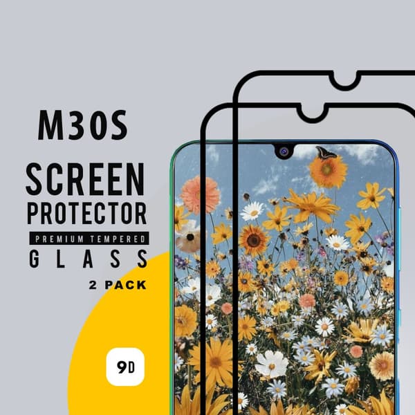 2-Pack Samsung Galaxy M30s - Härdat Glas 9H - Super kvalitet 3D Skärmskydd