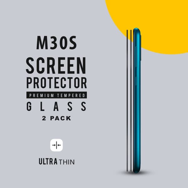 2-Pack Samsung Galaxy M30s - Härdat Glas 9H - Super kvalitet 3D Skärmskydd