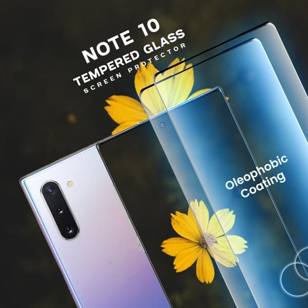 2 Pack Samsung Galaxy Note 10- Härdat Glas 9H - Super kvalitet 3D Skärmskydd
