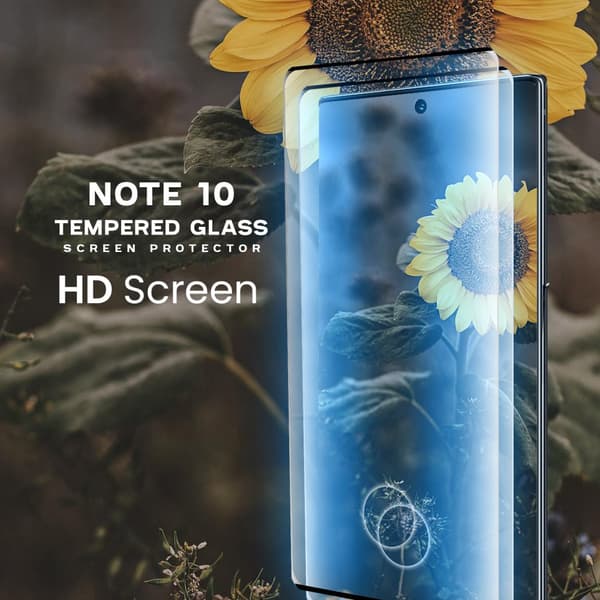 2 Pack Samsung Galaxy Note 10- Härdat Glas 9H - Super kvalitet 3D Skärmskydd