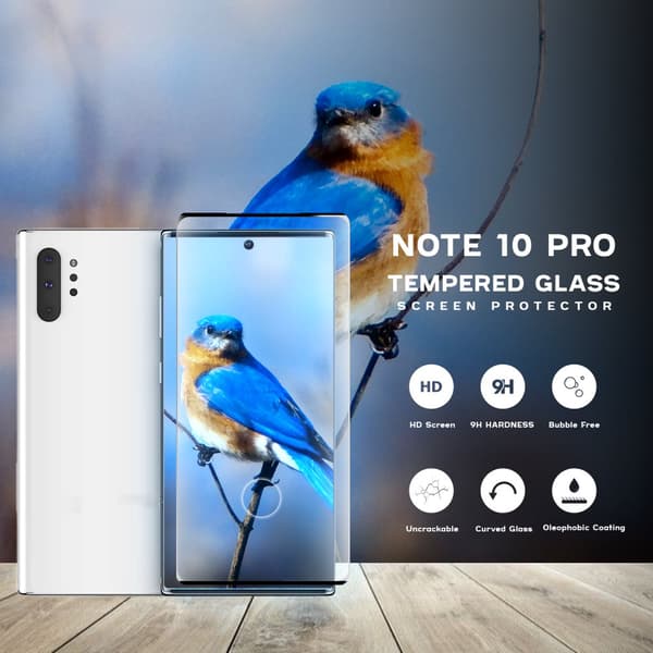 Samsung Galaxy Note 10 Pro - Härdat glas 9H - Super kvalitet 3D Skärmskydd