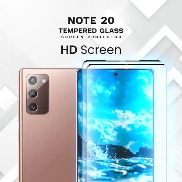 2-Pack Samsung Galaxy Note 20 - Härdat glas 9H-Super kvalitet 3D Skärmskydd