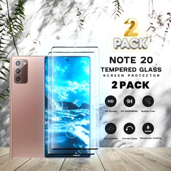 2-Pack Samsung Galaxy Note 20 - Härdat glas 9H-Super kvalitet 3D Skärmskydd