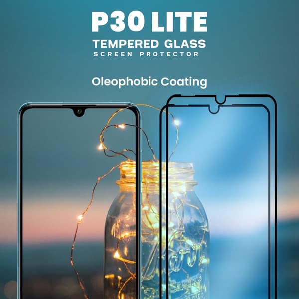 2-Pack Huawei P30 Lite - Härdat glas 9H – 3D Super kvalitet skärmskydd