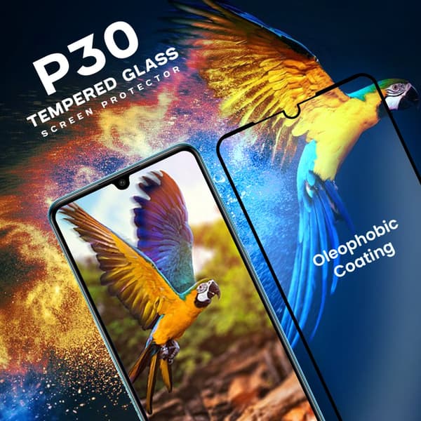 Huawei P30 - Härdat glas 9H – 3D Super kvalitet skärmskydd